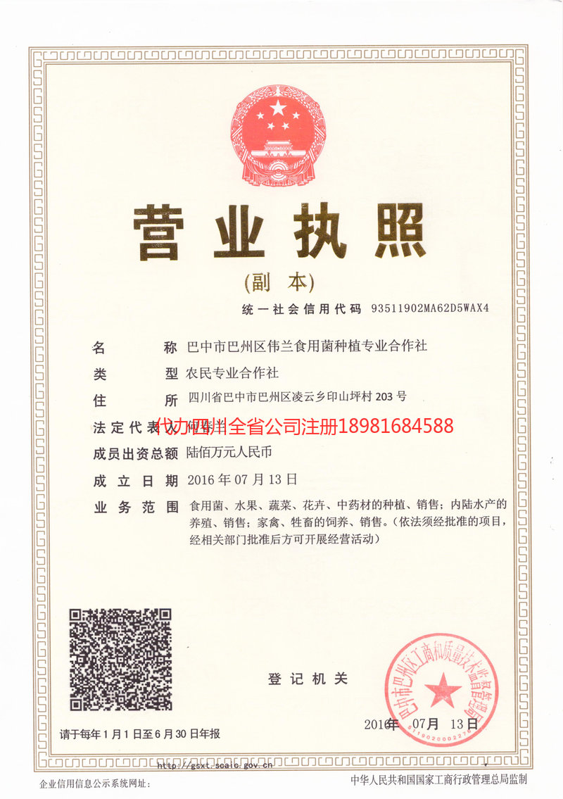 潍坊潍坊伟兰食用菌种植专业合作社